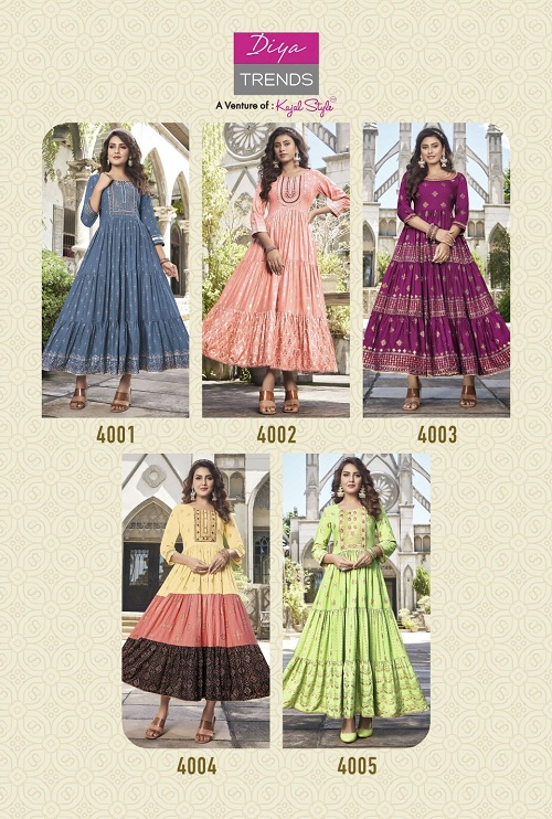 Kajal Groom 4 Fancy Wear Designer Anarkali Kurti Collection